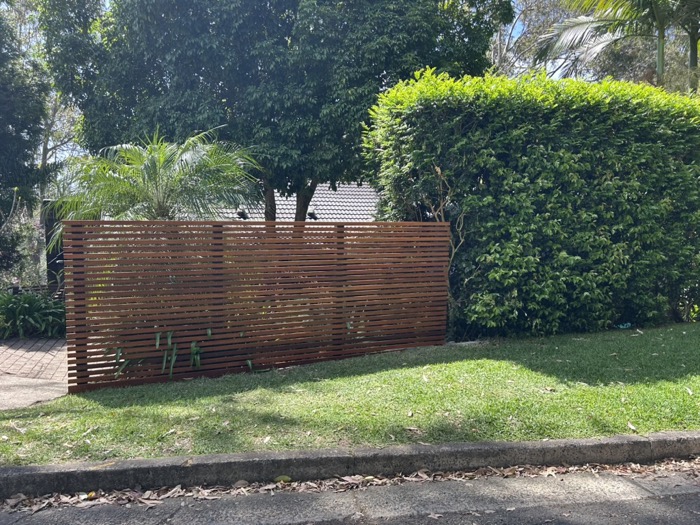 Timber slat fence — Northern Beaches